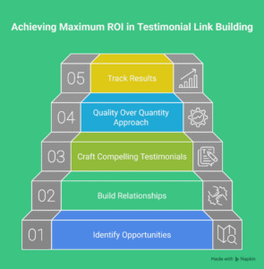 testimonial link building roi