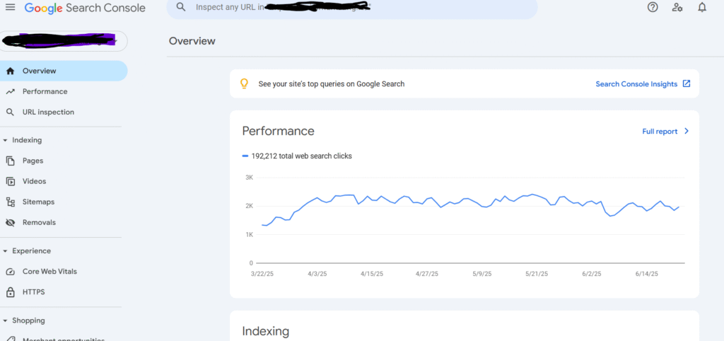 seo ranking report by google search console