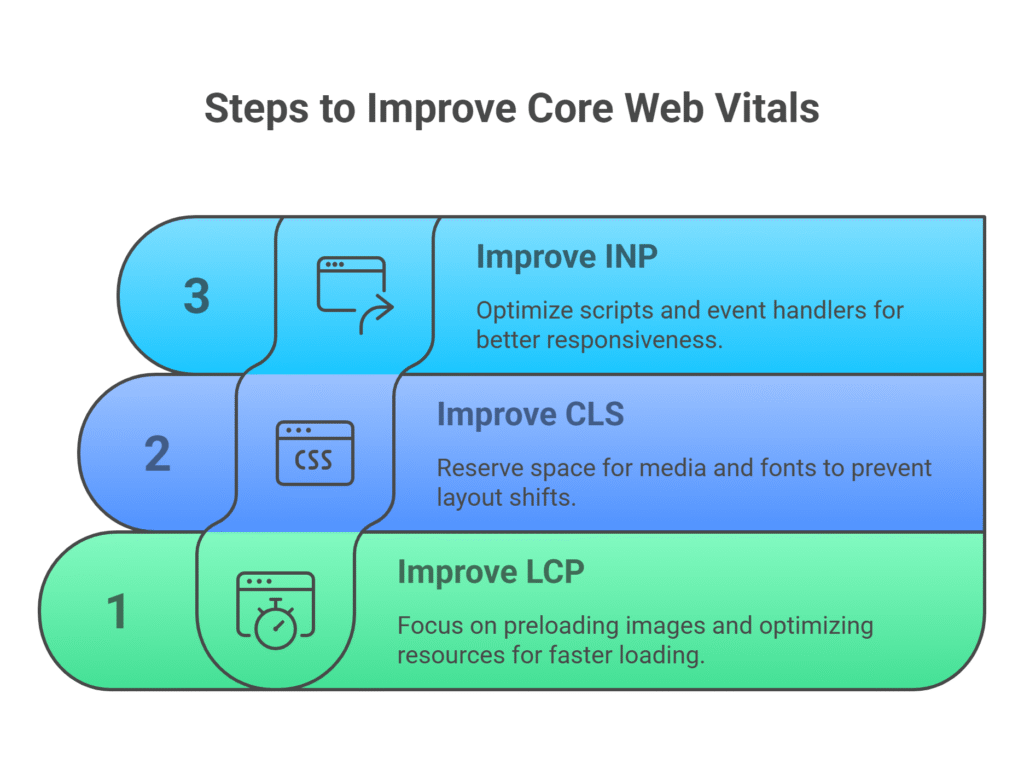 steps to improve core web vitals