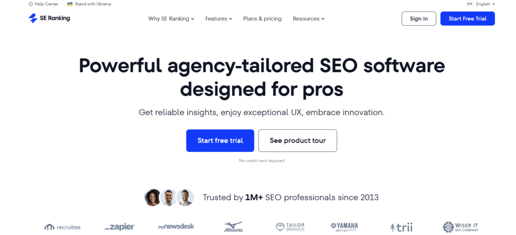 seo ranking report by se ranking