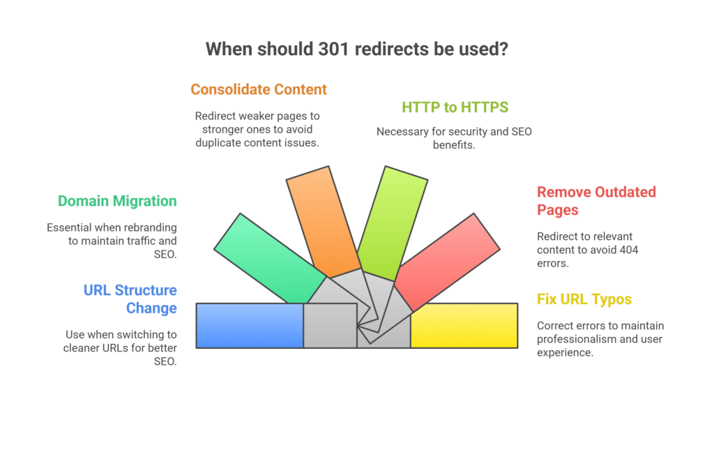 when should you use 301 redirects