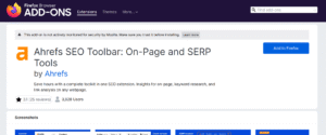 Ahrefs SEO Toolbar