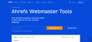 ahrefs web master tool
