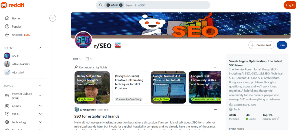 reddit r seo