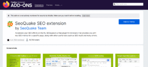 seoquake- the firefox seo addons