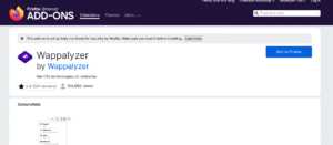 wappalyzer firefox extension