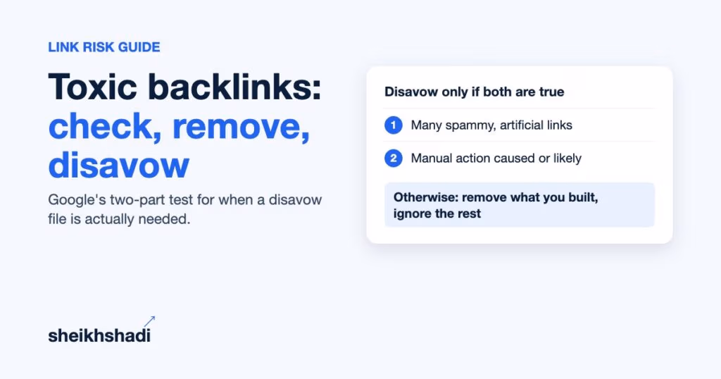 Toxic backlinks - what they are and how to check, remove and disavow